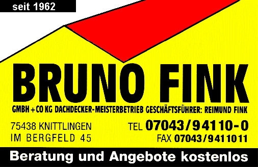 Visitenkarte der Firma Bruno Fink