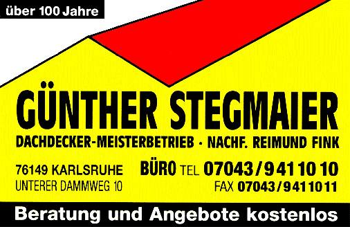 Visitenkarte der Firma Günther Stegmaier